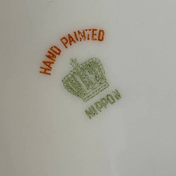 Antique Nippon Hand Painted Floral Serving Bowl 10" c. 1908 Japan - Picture 5 of 5